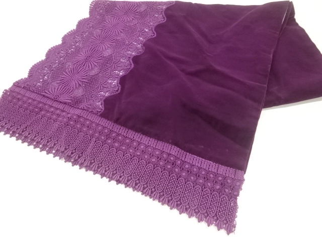 ビロードレース花模様ショール